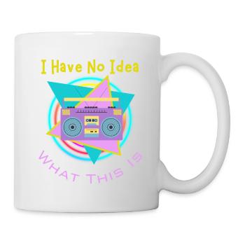 Je n’ai aucune idée de ce que c’est que la radio rétro des années 70 des années 80 - Mug blanc - blanc - Droite