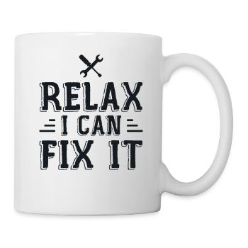 Détendez-vous, je peux le réparer - Mug blanc - blanc - Droite