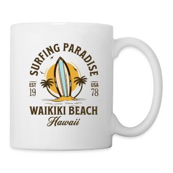 Waikiki Beach Hawaii Surfing Paradise - Mug - white - Right