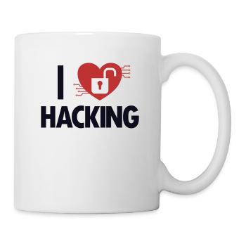 J’adore Hacking Phishing Sniffer Social - Mug blanc - blanc - Droite