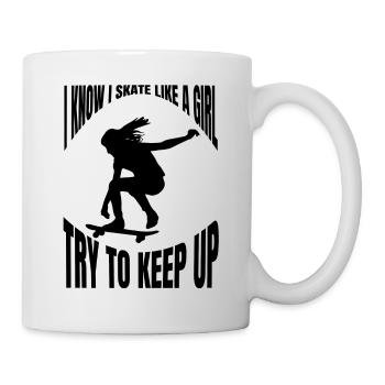 Skateboard Skater Skate-Fan Skaten Skateboarding - Tasse - Weiß - Rechts