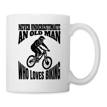 Fahrrad Radeln Fahrradfahrer Radfahrer Radfahren - Tasse - Weiß - Rechts