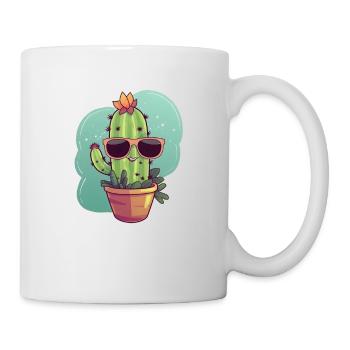 Cactus mignon mignon avec des lunettes de soleil pour l’été - Mug blanc - blanc - Droite
