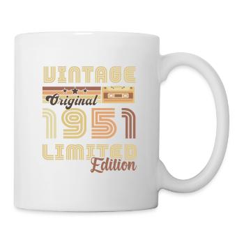Original 1951 Vintage Retro Jubiläum - Tasse - Weiß - Rechts