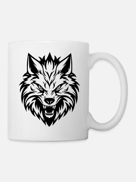 Wolf - Tasse - Weiß