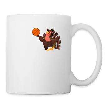 Thanksgiving Day Türkei Basketball Spieler Trainer - Tasse - Weiß - Rechts