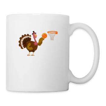 Thanksgiving Day Turkey Basketball Player Coach - Mug - white - Right