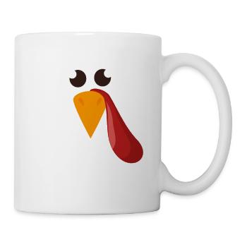 Thanksgiving Day Truthahn Gesicht Lustige Gobble - Tasse - Weiß - Rechts
