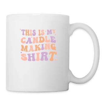 Fabrication de bougies amusantes Voici ma - Mug blanc - blanc - Droite