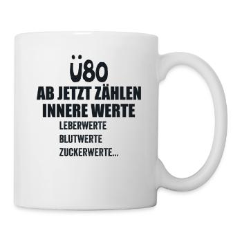 Ü80 Geburtstag über 80 Jahre Funshirt Birthday - Mug blanc - blanc - Droite