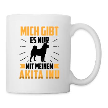 Nur mit meinem Akita Inu japanischer Akita Inu - Tasse - Weiß - Rechts