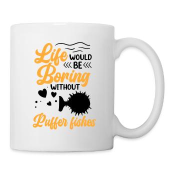 Alésage sans poisson-globe Poisson-globe géant - Mug blanc - blanc - Droite