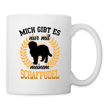 Mich gibt es nur mit Schafpudel Hütepudel - Tasse - Weiß - Rechts