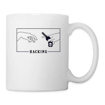 Michelangelo Création d’Adam Hacking Sniffer - Mug blanc - blanc - Droite