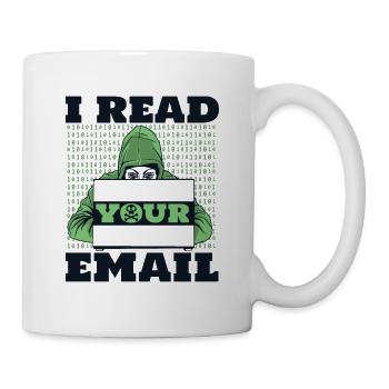 Je lis votre e-mail Sniffer Social Engineering - Mug blanc - blanc - Droite