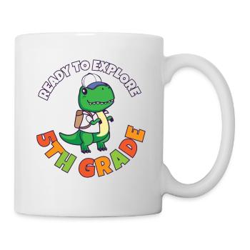 Le premier jour de la journée d’école prêt à explorer le 5ème - Mug blanc - blanc - Droite
