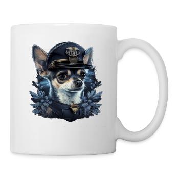 Chihuahua | Polizei Polizist Polizistin Hut - Tasse - Weiß - Rechts