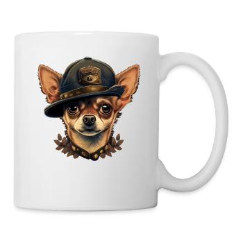 Chihuahua | Polizei Polizist Polizistin Hut - Tasse - Weiß - Rechts