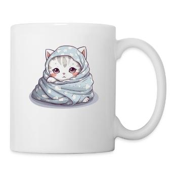 Chemise de nuit pour lève-tard et propriétaires de chats - Mug blanc - blanc - Droite