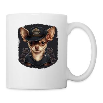 Chihuahua | Polizei Polizist Polizistin Hut - Tasse - Weiß - Rechts