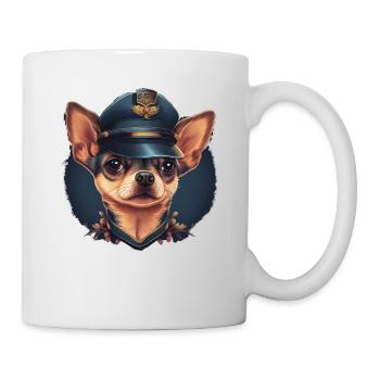 Chihuahua | Polizei Polizist Polizistin Hut - Tasse - Weiß - Rechts