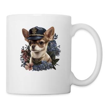 Chihuahua | Polizei Polizist Polizistin Hut - Tasse - Weiß - Rechts