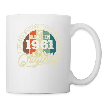 Millésime Anniversaire 1961 - 62/63 ans - Mug blanc - blanc - Droite