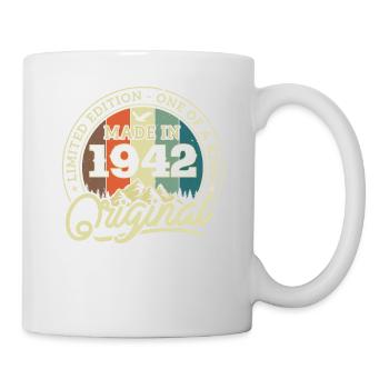 Chemise d’anniversaire vintage authentique de 1942 - Mug blanc - blanc - Droite