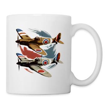 Pilot Spitfire Flugzeug Flieger Militär - Tasse - Weiß - Rechts