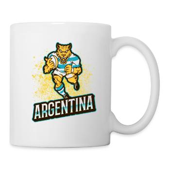 Rugby Argentina Logo Tier Mächtiger Geschenk Fan - Tasse - Weiß - Rechts