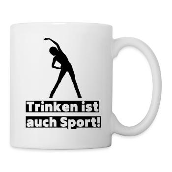 Trinken ist auch Sport! Party, Mallorca, JGA! - Tasse - Weiß - Rechts