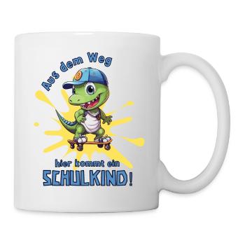 Hier kommt ein Schulkind! - Schulanfang 1. Klasse - Tasse - Weiß - Rechts