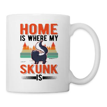 Zuhause ist wo mein Stinktier ist - Tasse - Weiß - Rechts