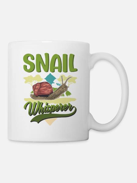 Schnecken Flüsterer Weinbergschnecke - Tasse - Weiß