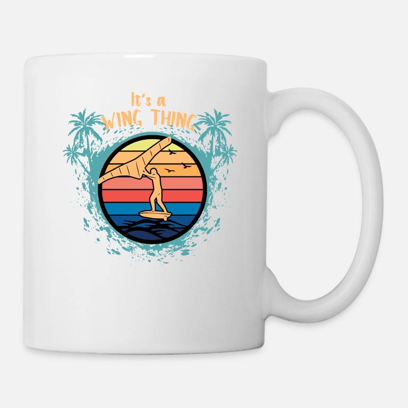 It s a Wing Thing Hydrofoil Wingfoil Wingfoiling - Mug - white