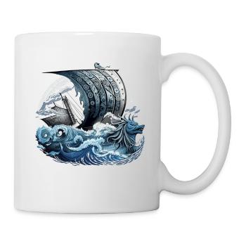 Navire viking guerrier nordique Odin Viking - Mug blanc - blanc - Droite