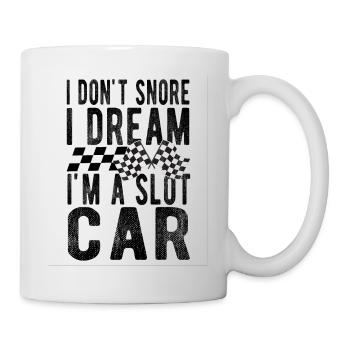 Je ne ronfle pas Je rêve que je suis une idée cadeau de voiture à sous - Mug blanc - blanc - Droite