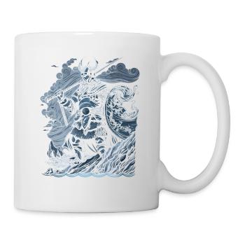 Guerrier Viking Mythologie nordique Nordmann - Mug blanc - blanc - Droite
