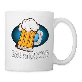 Das ist der Weg - lustiges Party Malle Design - Tasse - Weiß - Rechts