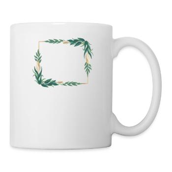 Team Braut I Blumenkranz Hochzeit Boho Stil - Tasse - Weiß - Rechts