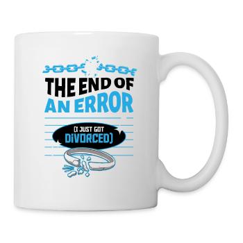 Lustiges Scheidung Glücklich Geschieden und - Tasse - Weiß - Rechts