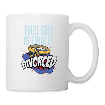 Lustiges Scheidung Glücklich Geschieden und - Tasse - Weiß - Rechts