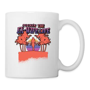 Lustiges Scheidung Glücklich Geschieden und - Tasse - Weiß - Rechts