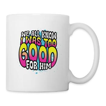 Lustiges Scheidung Glücklich Geschieden und - Tasse - Weiß - Rechts