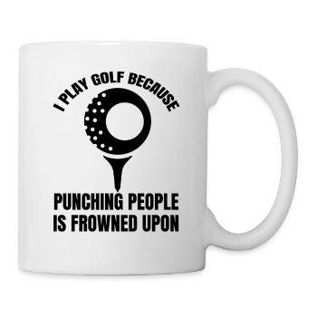 Golfeur, golf, golf, club de golf, terrain de golf - Mug blanc - blanc - Droite