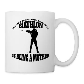 Biathlon Gift Winter Sports Skier Biathlete - Mug - white - Right
