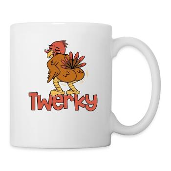 Twerky Türkei Hintern lustig Thanksgiving Twerk - Tasse - Weiß - Rechts