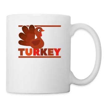 Ich bin der große Truthahn Niedliche Thanksgiving - Tasse - Weiß - Rechts