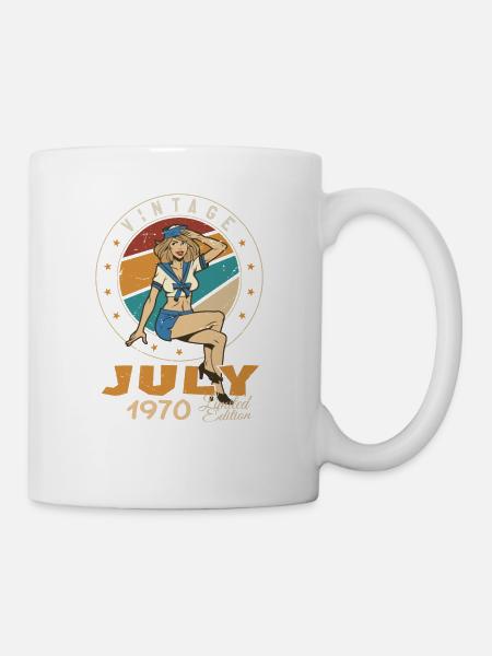 Juli 1970 Juli Geburtstagsgeschenk Juli 1970 - Tasse - Weiß