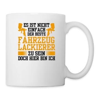 Der Beste Fahrzeuglackierer Lackierer - Tasse - Weiß - Rechts